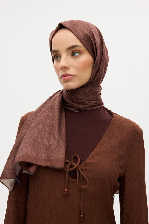 Reflection Soft Şal - Kahve - Camellia Scarfs (1)