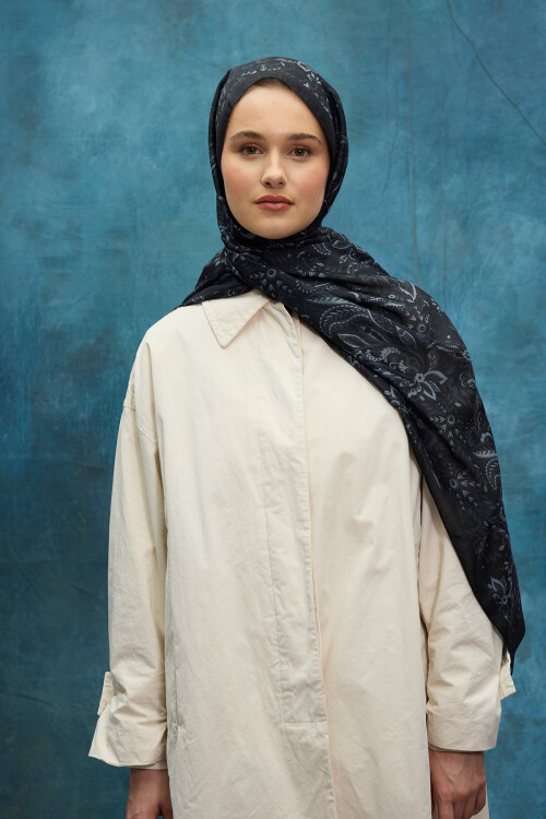 Reflection Soft Şal - Siyah - Camellia Scarfs (1)