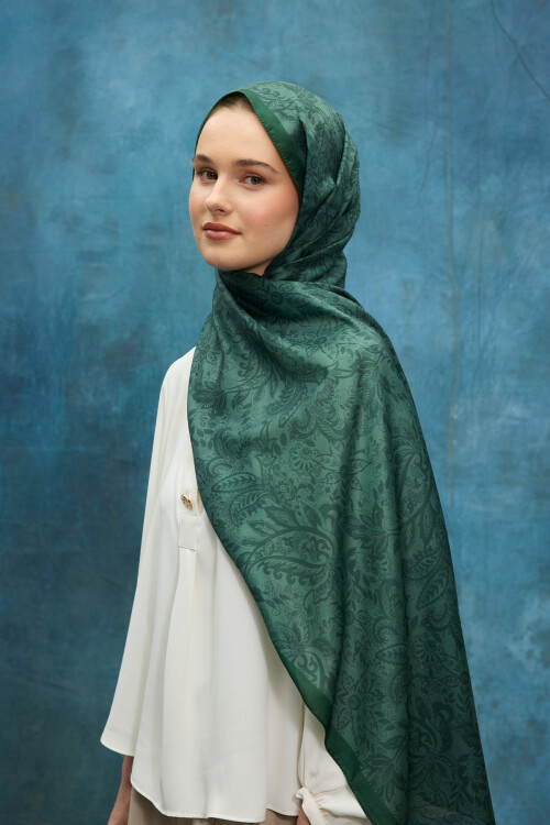 Reflection Soft Şal - Yeşil - Camellia Scarfs (1)