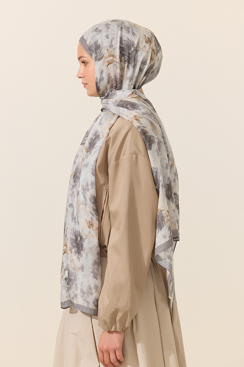 Ria Rami Şal - Gri - 4