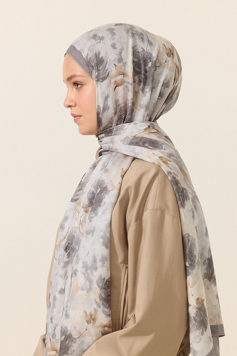 Ria Rami Şal - Gri - 3