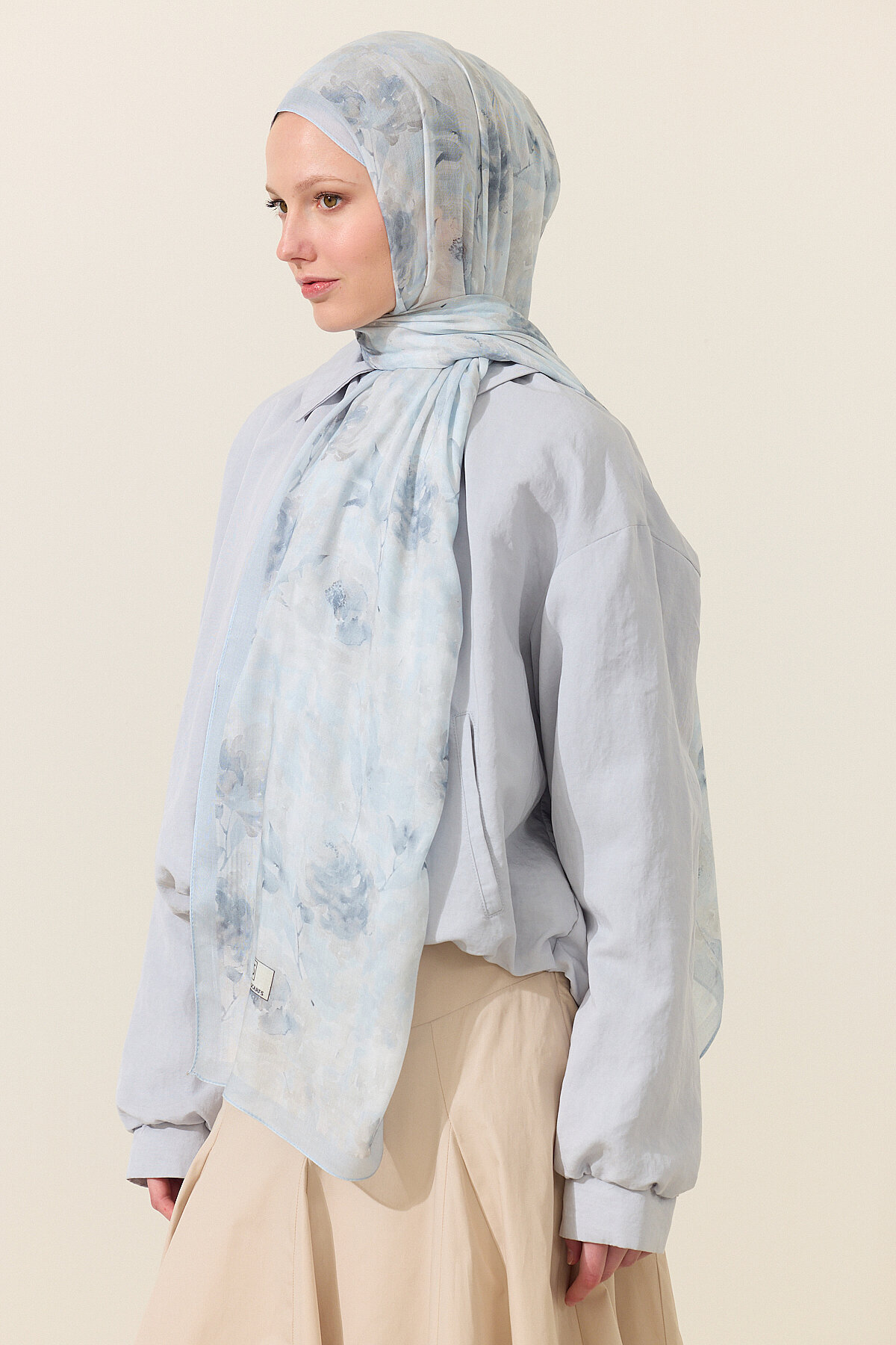 Ria Rami Şal - Mavi - Camellia Scarfs (1)