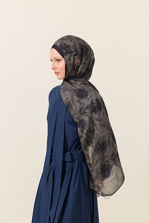 Ria Rami Şal - Siyah - Camellia Scarfs (1)