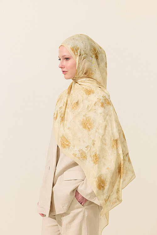 Ria Rami Şal - Tereyağ Sarısı - Camellia Scarfs