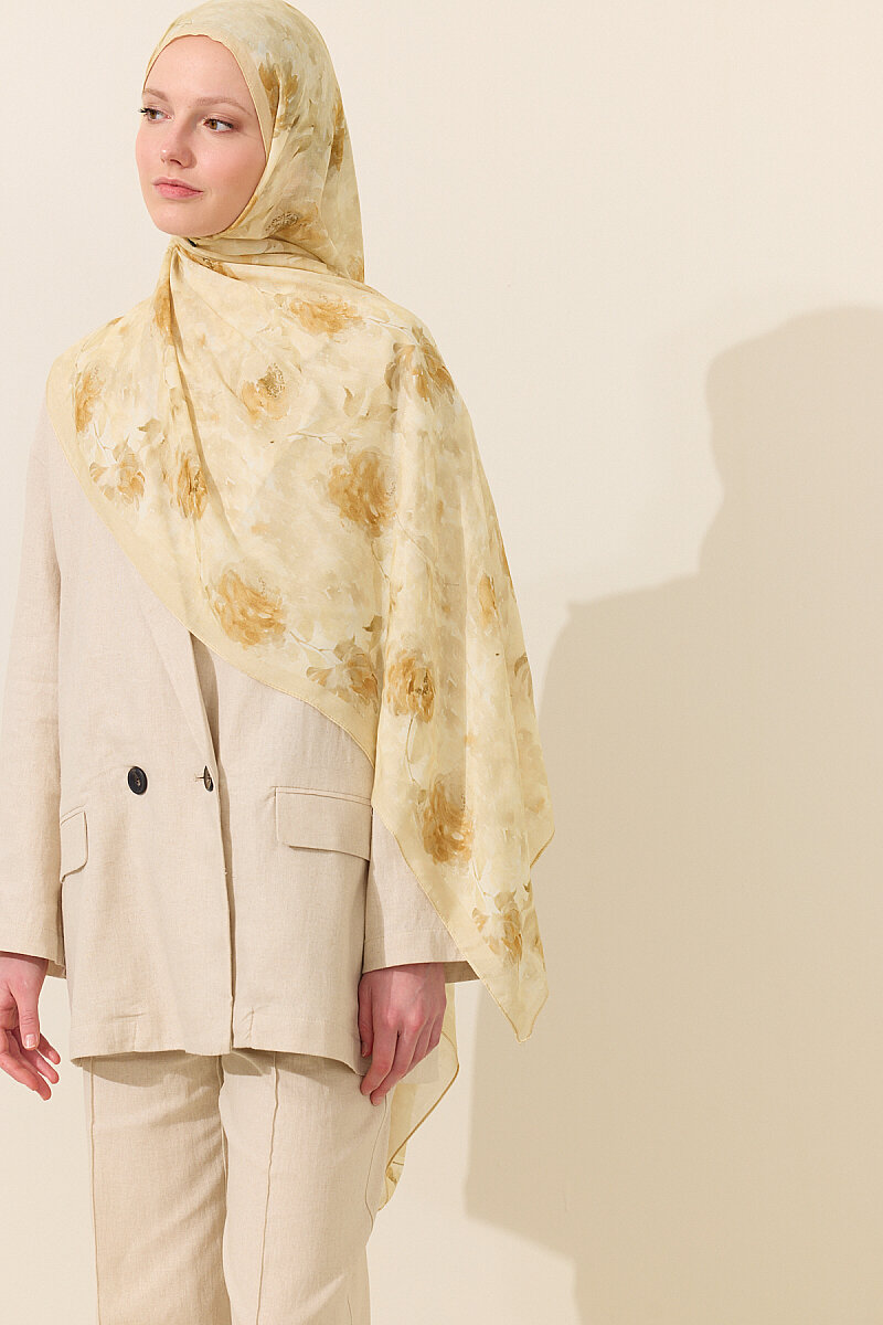Ria Rami Şal - Tereyağ Sarısı - 4