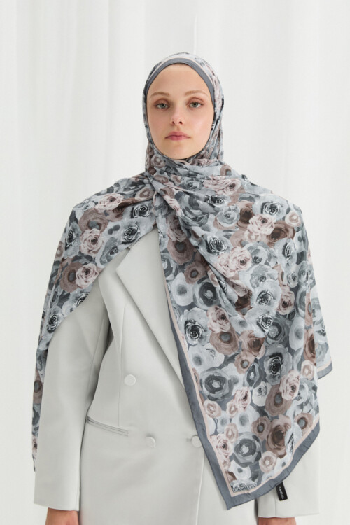 Rosemary Kraş Şal - Gri 