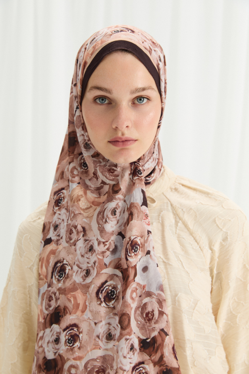 Rosemary Kraş Şal - Kahve - 4