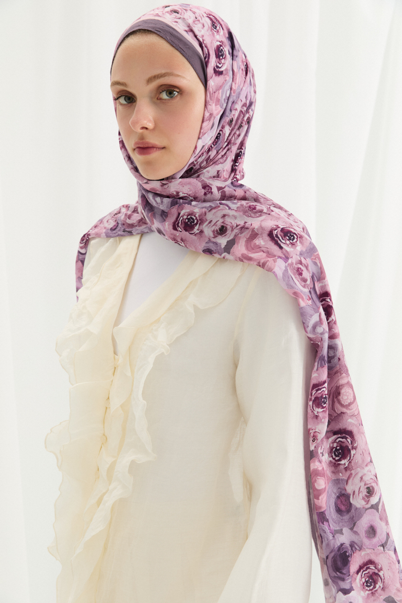 Rosemary Kraş Şal - Lavanta - 2
