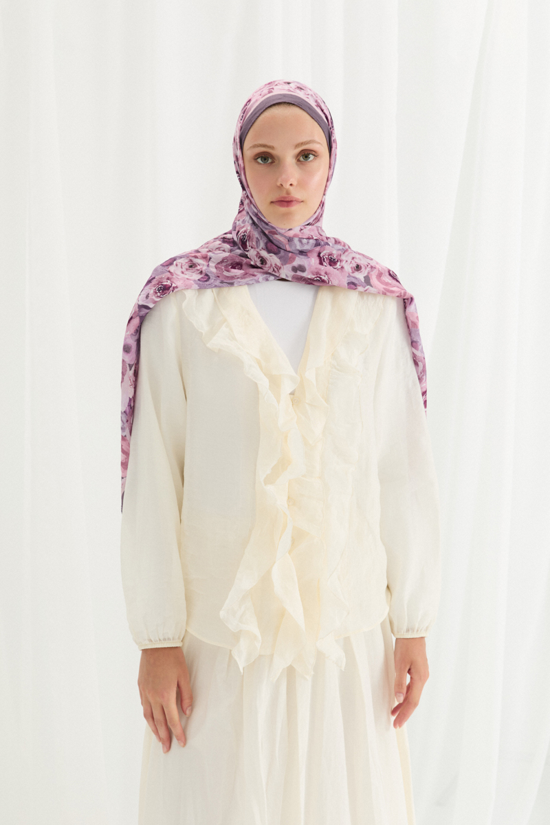 Rosemary Kraş Şal - Lavanta - 1