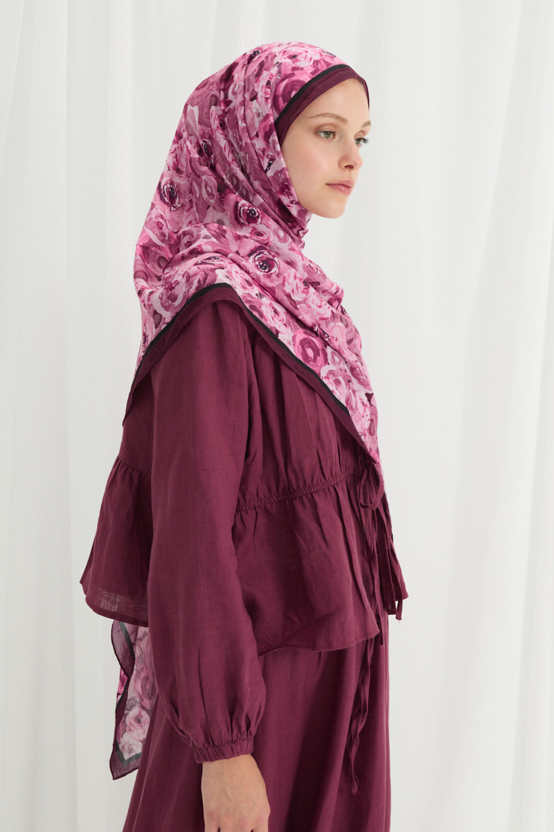 Rosemary Kraş Şal - Mürdüm - 2