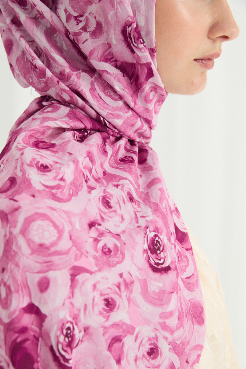 Rosemary Kraş Şal - Pembe - 3