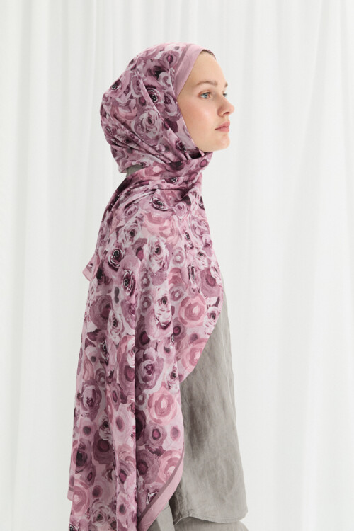 Rosemary Kraş Şal - Pudra - Camellia Scarfs (1)