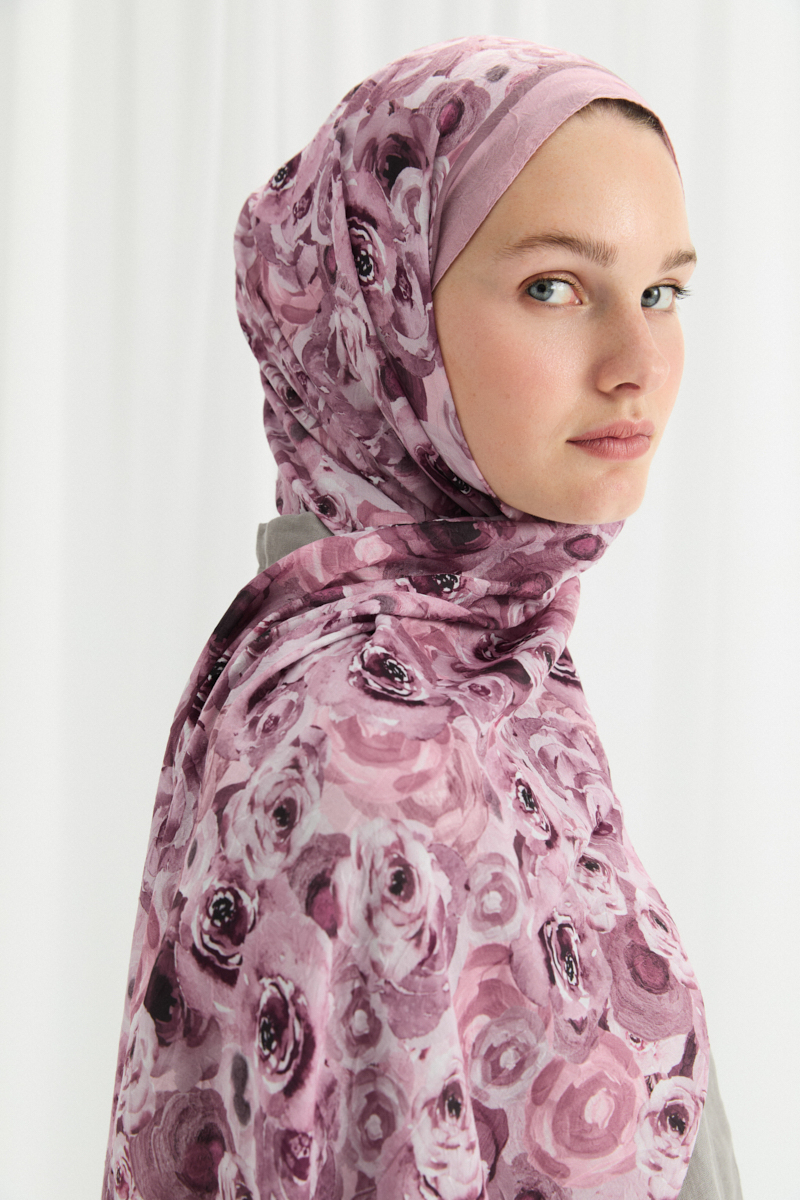 Rosemary Kraş Şal - Pudra - 4