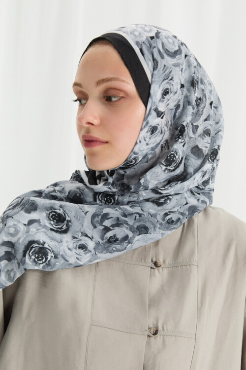 Rosemary Kraş Şal - Siyah - Camellia Scarfs (1)