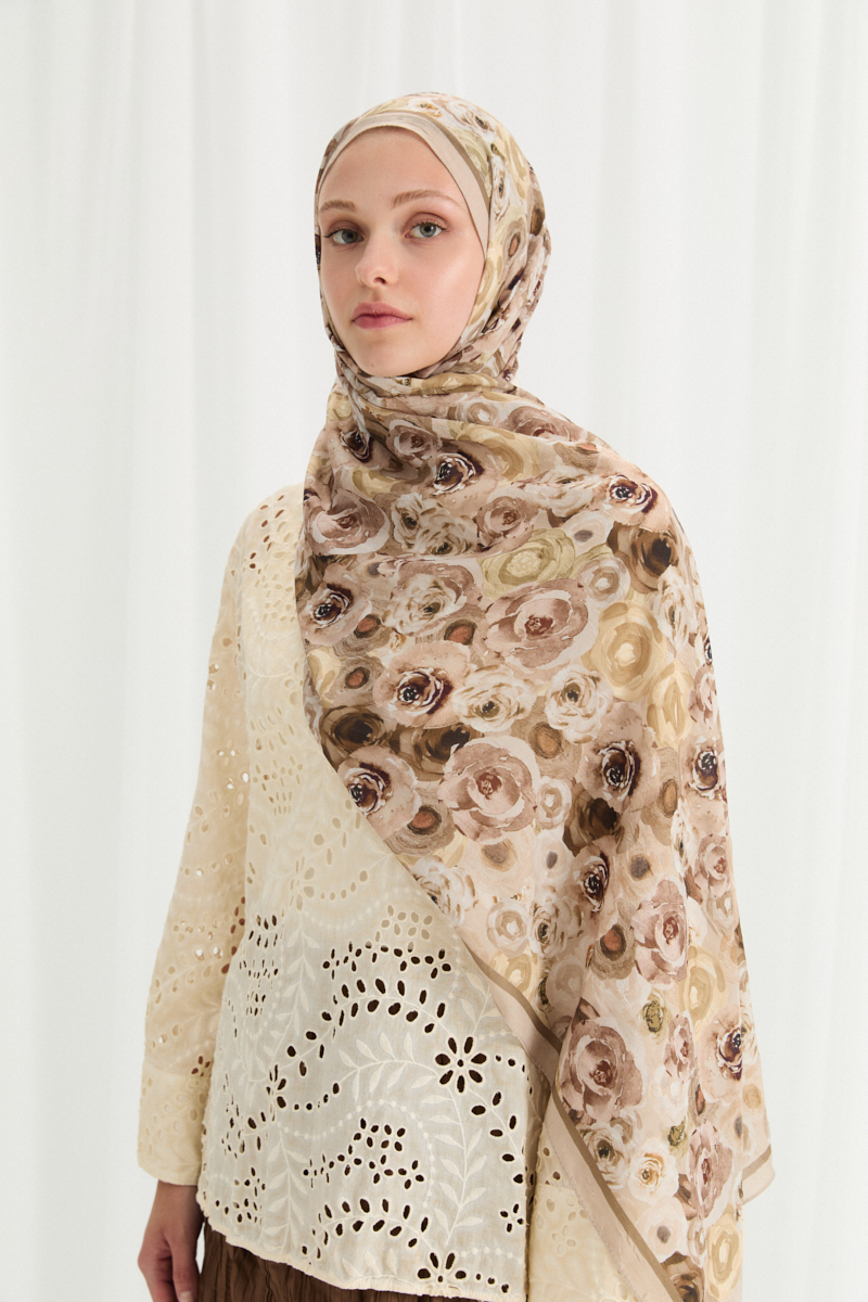 Rosemary Kraş Şal - Tereyağ Sarısı - 3