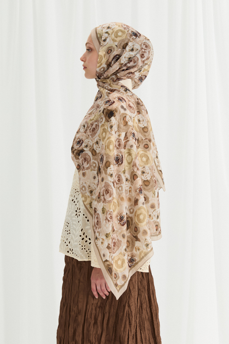 Rosemary Kraş Şal - Tereyağ Sarısı - 4