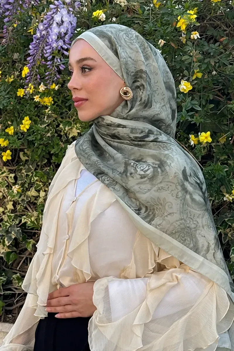 Rossa Desen Soft Şal - Mint - 3