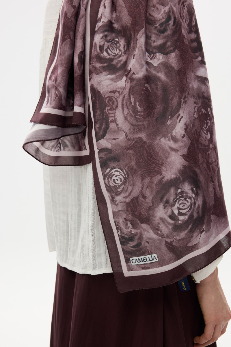 Rossa Desen Soft Şal - Mor - 2