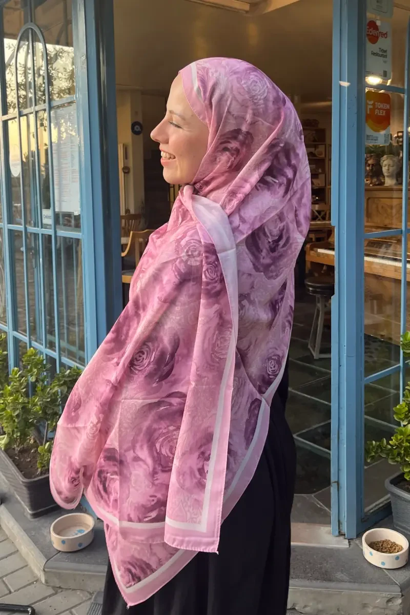 Rossa Desen Soft Şal - Pembe - 3