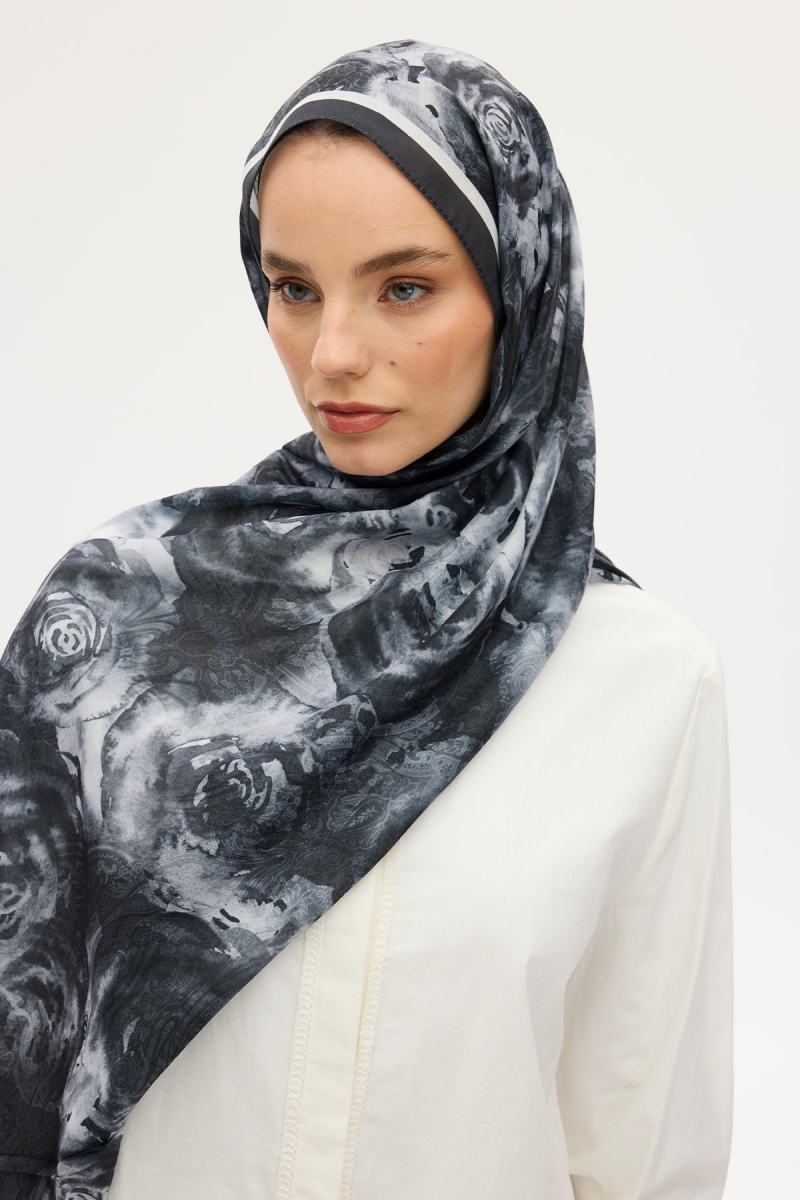 Rossa Desen Soft Şal - Siyah - 3