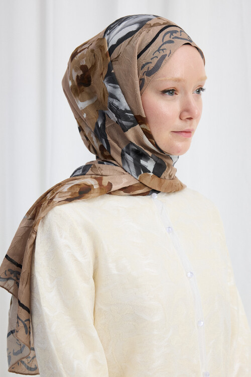 Rossa Kraş Şal - Bej - Camellia Scarfs (1)