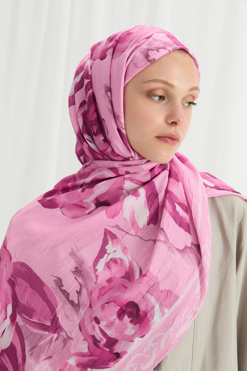 Rossa Kraş Şal - Pembe - 3