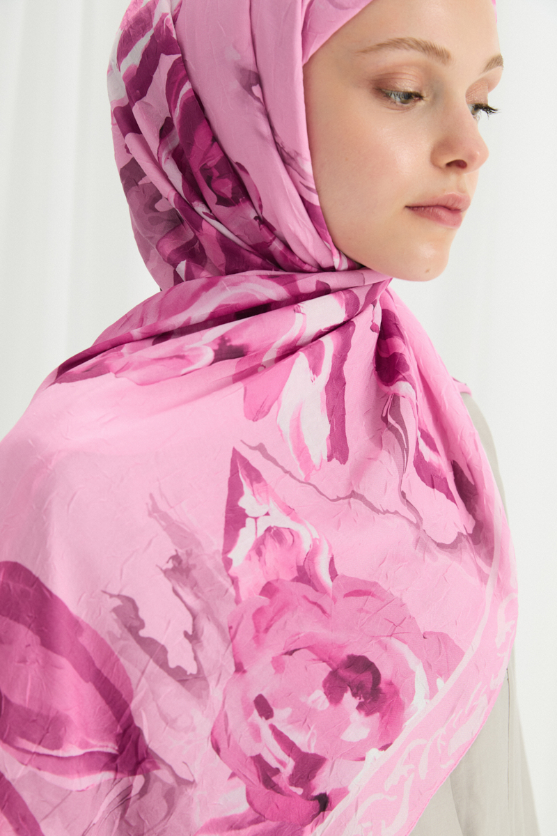 Rossa Kraş Şal - Pembe - 4