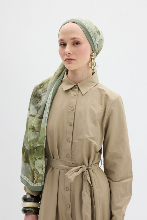 Sera Desen Kraş Şal - Çağla - Camellia Scarfs