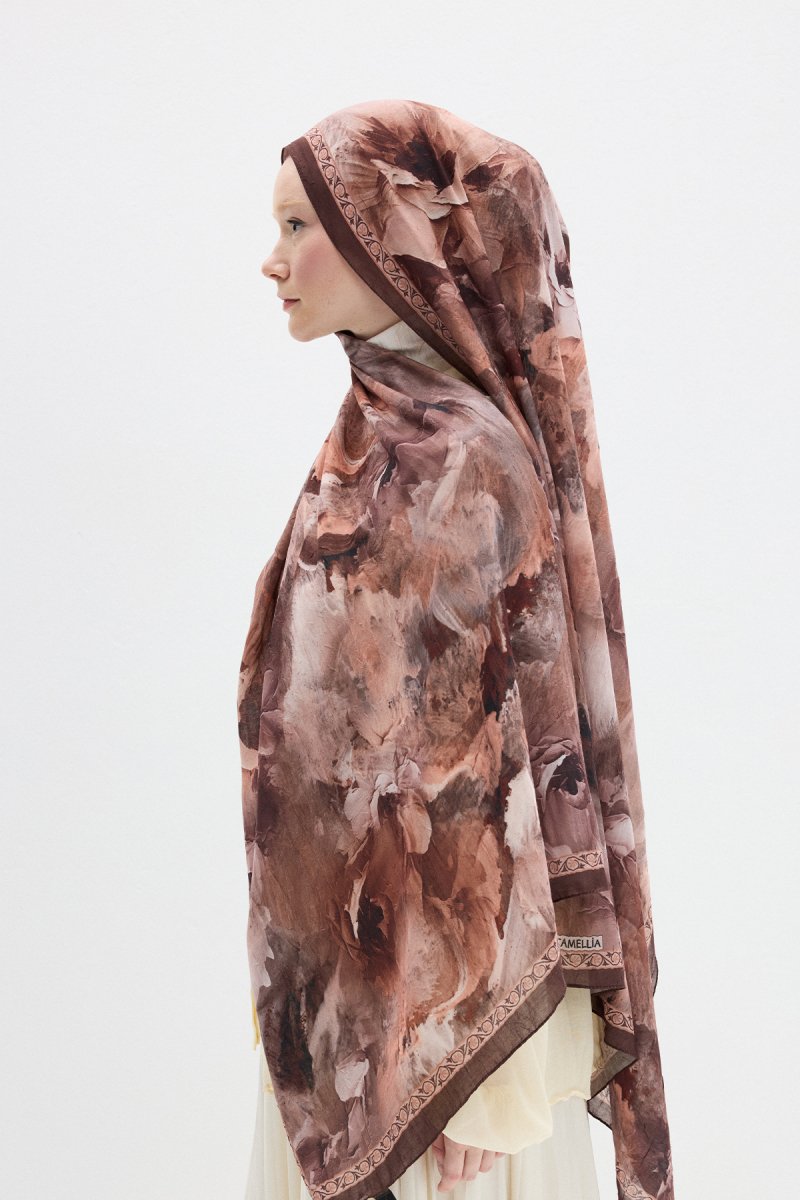 Sera Desen Kraş Şal - Tarçın - 3