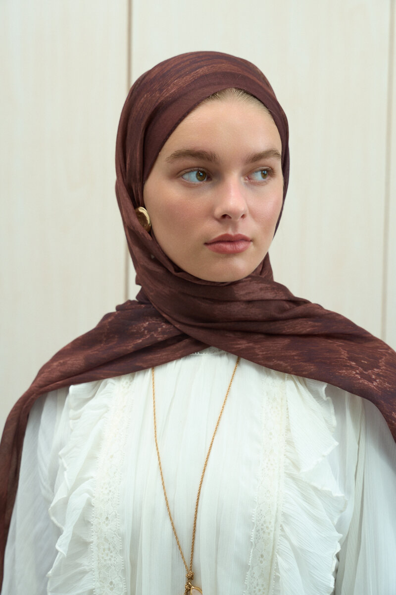 Siesta Rami Şal - Kızıl Kahve - 2