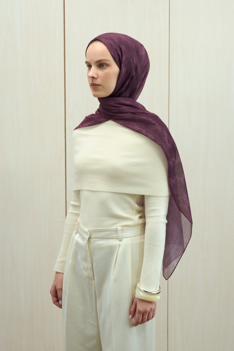 Siesta Rami Şal - Mürdüm - 1