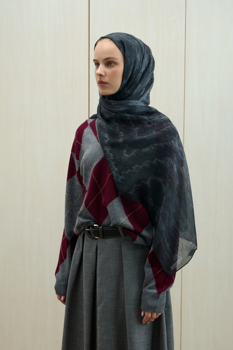 Siesta Rami Şal - Siyah - 1