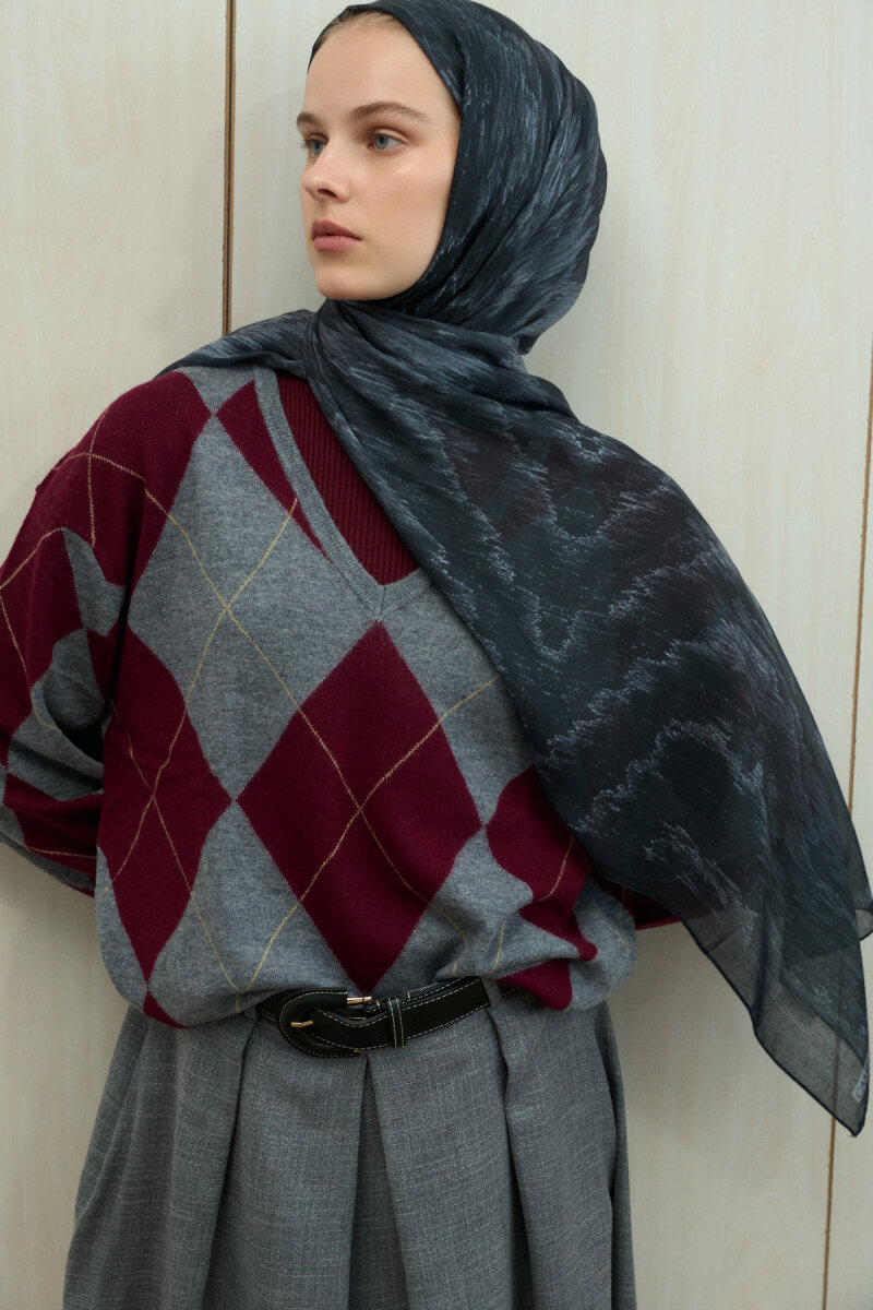 Siesta Rami Şal - Siyah - 4