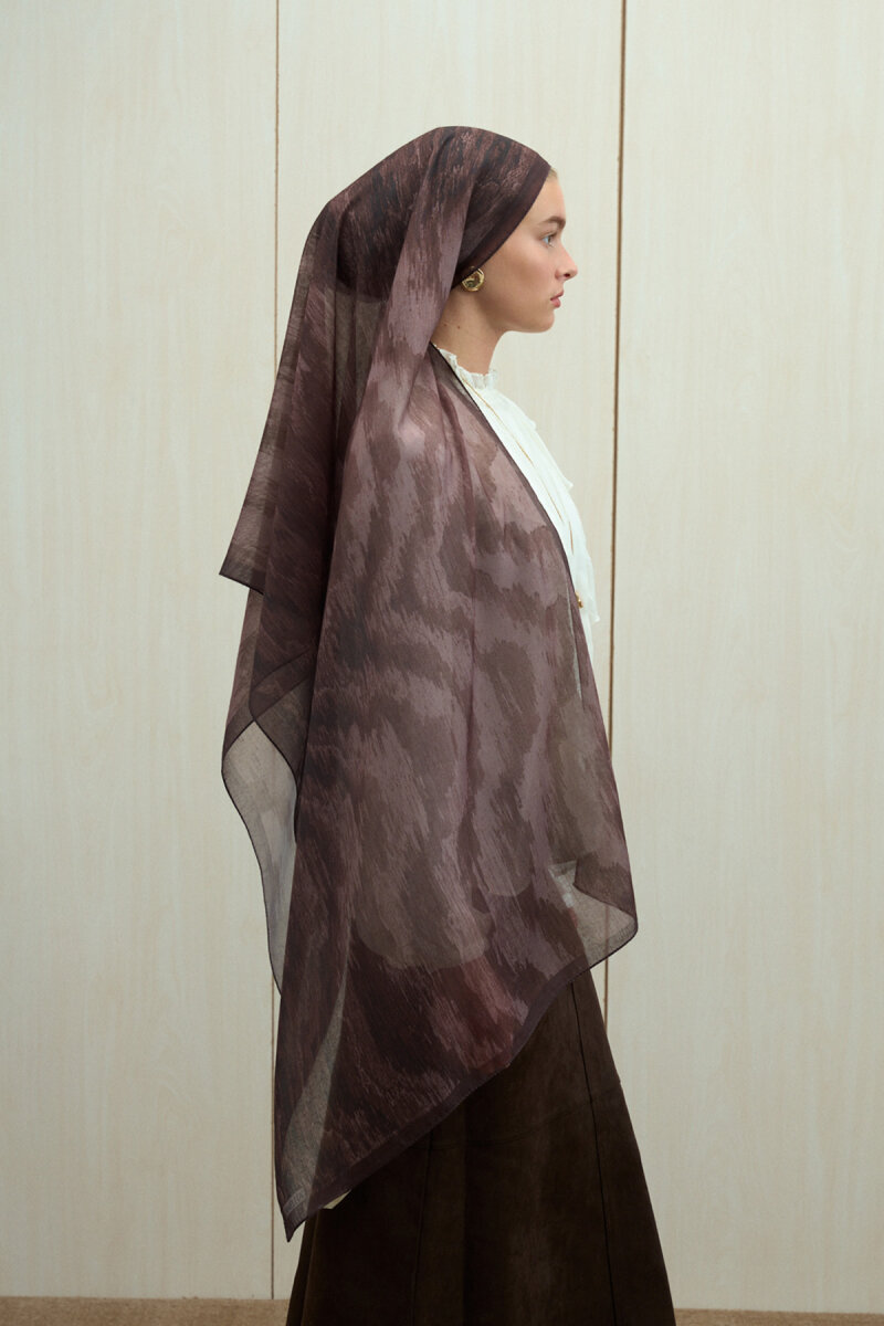 Siesta Soft Pamuk Şal - Acı Kahve - 1