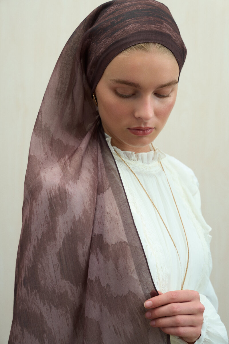 Siesta Soft Pamuk Şal - Acı Kahve - 4