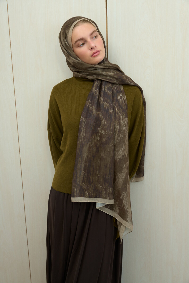 Siesta Soft Pamuk Şal - Haki - 4