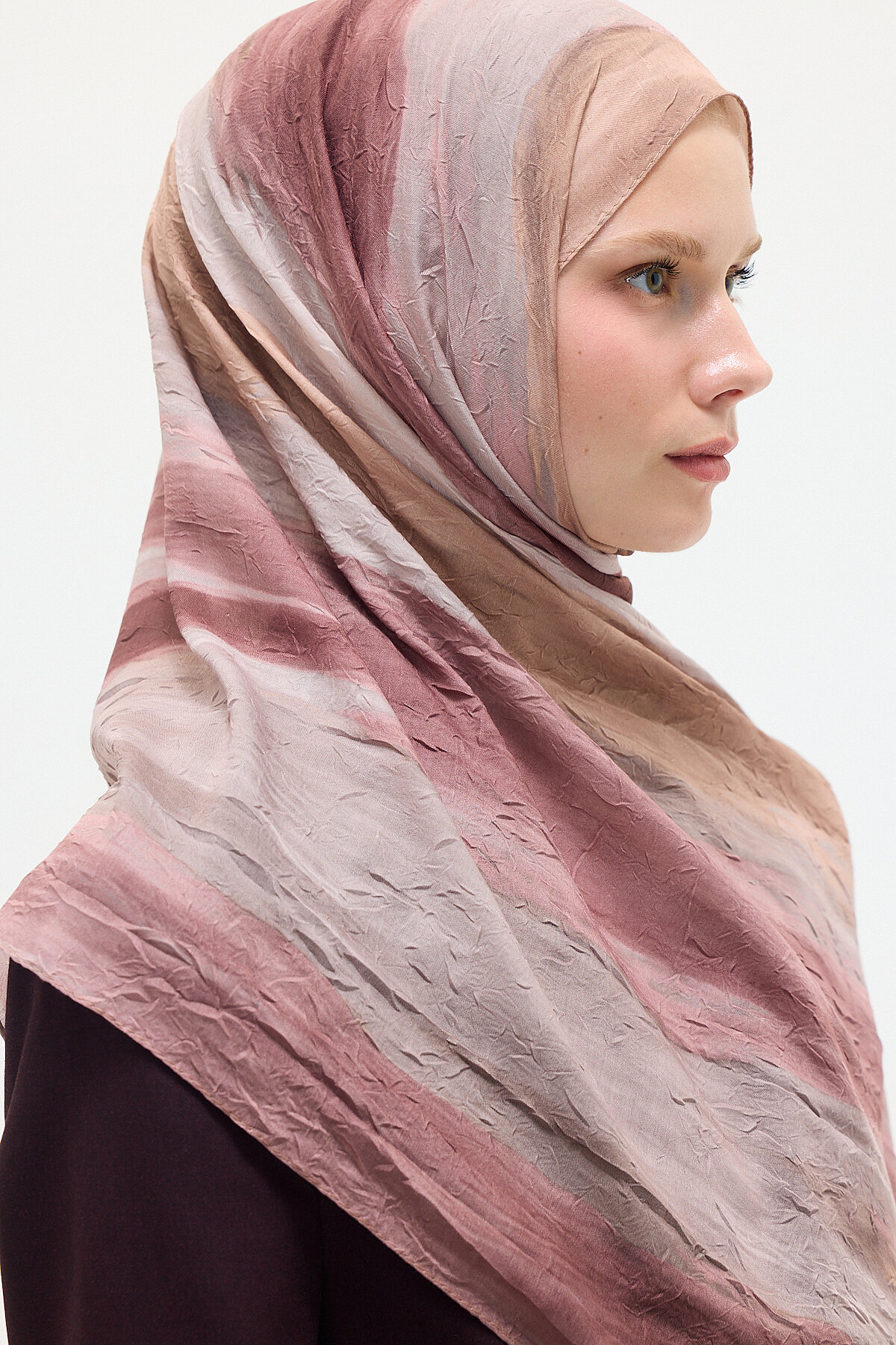 Silent Kraş Şal - Gül - Camellia Scarfs (1)