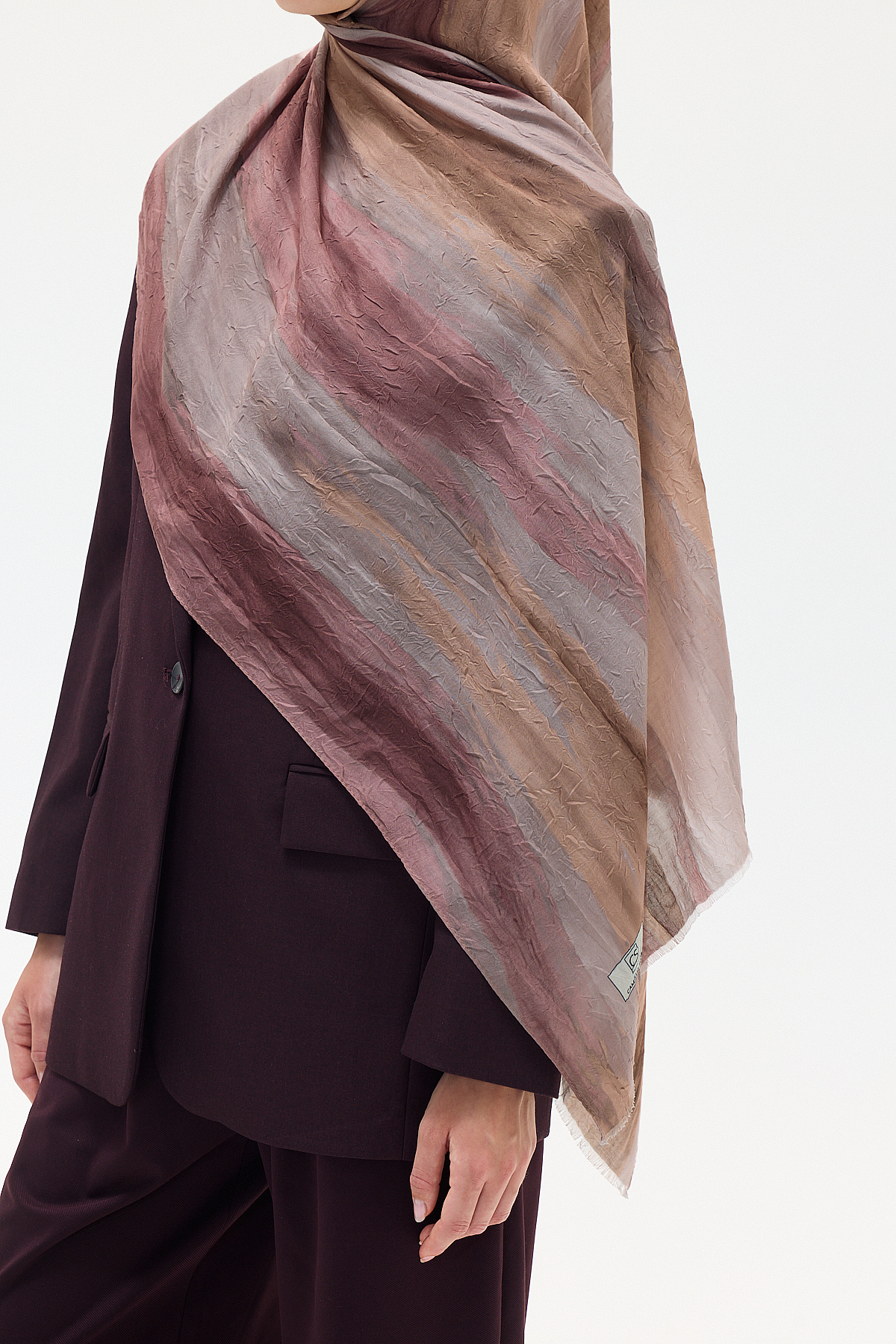 Silent Kraş Şal - Gül - Camellia Scarfs (1)