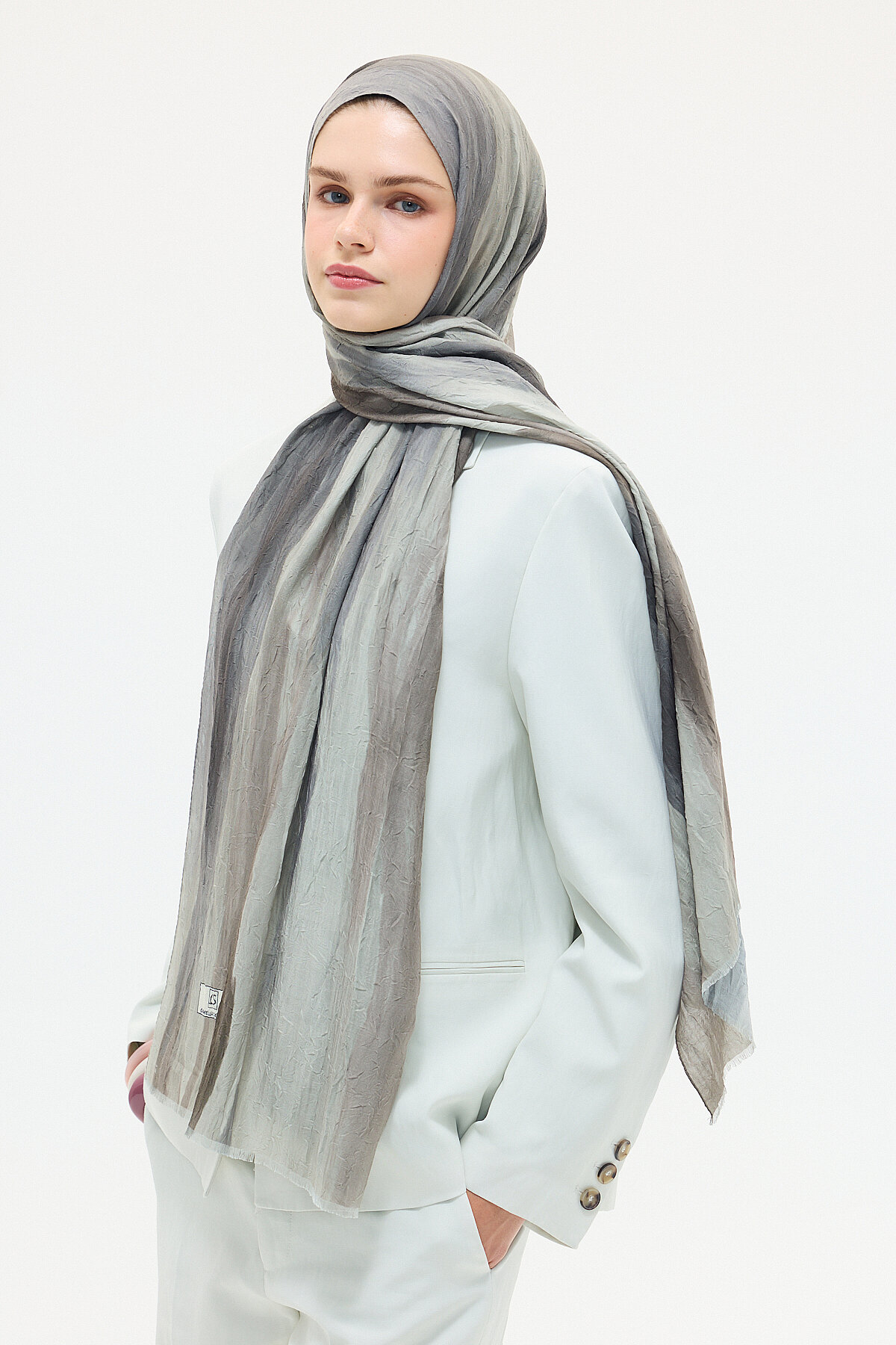 Silent Kraş Şal - Vizon - Camellia Scarfs (1)