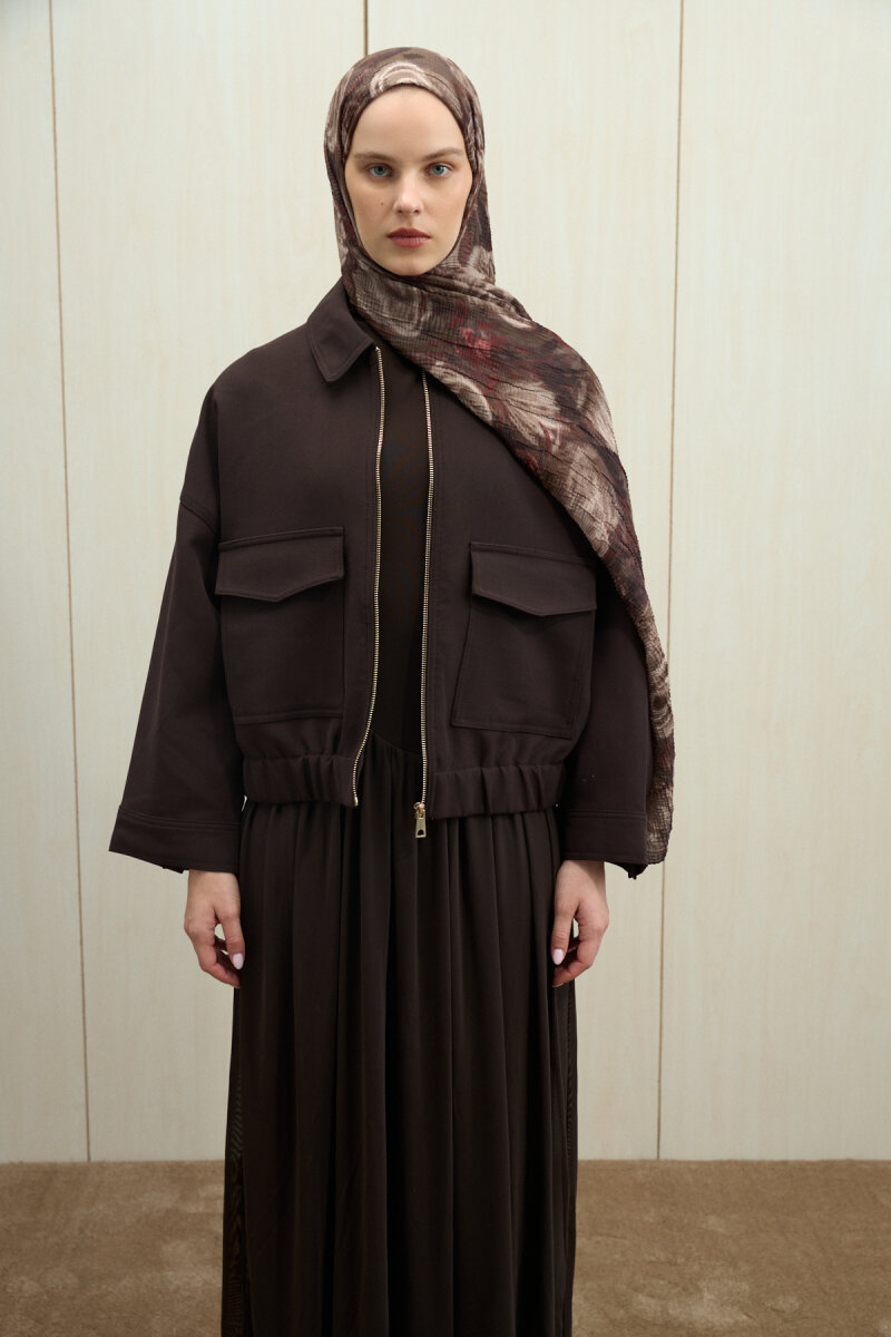 Soft Glow Müslin Şal - Acı Kahve - 2