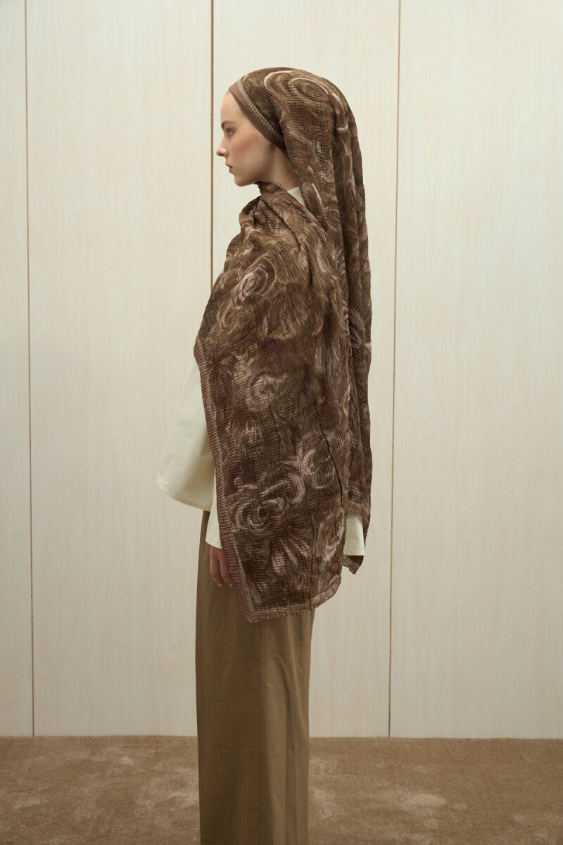 Soft Glow Müslin Şal - Mocha - 3