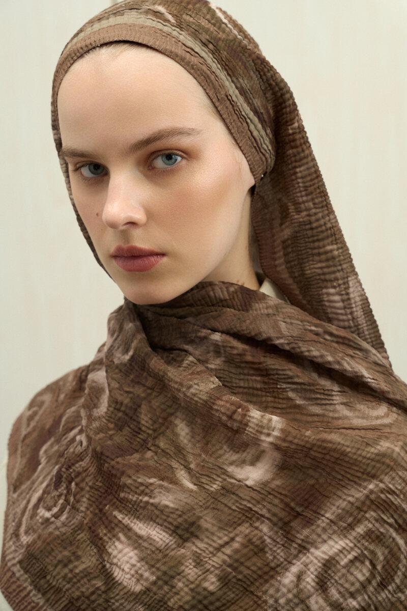 Soft Glow Müslin Şal - Mocha - 4