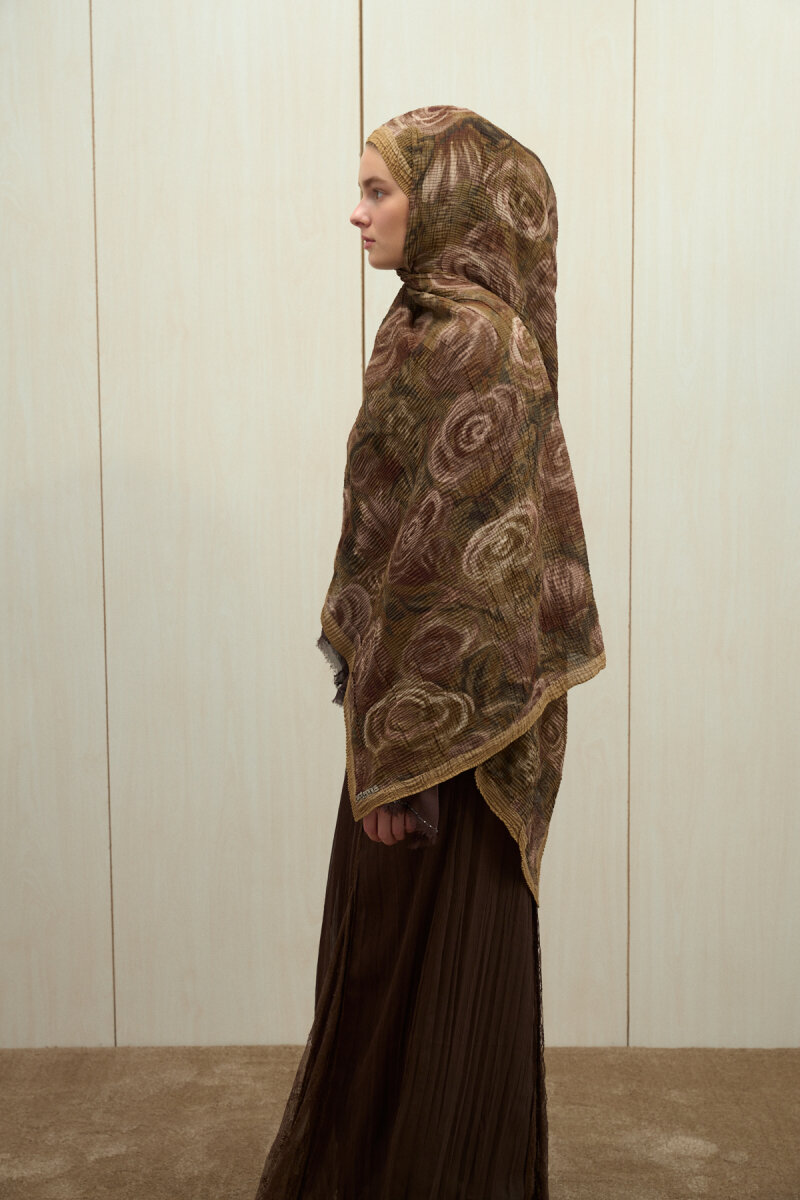 Soft Glow Müslin Şal - Safran - 4