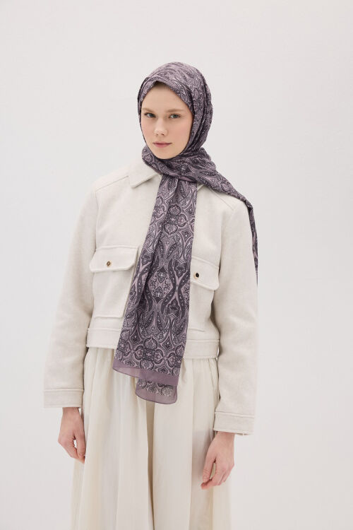 Softtime Flare Desen Mocha - Camellia Scarfs (1)