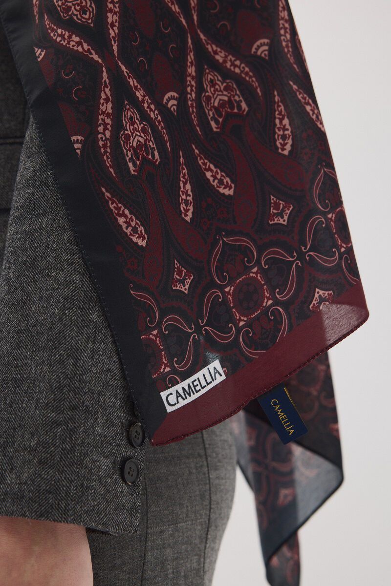 Softtime Flare Desen Siyah/Bordo - 5