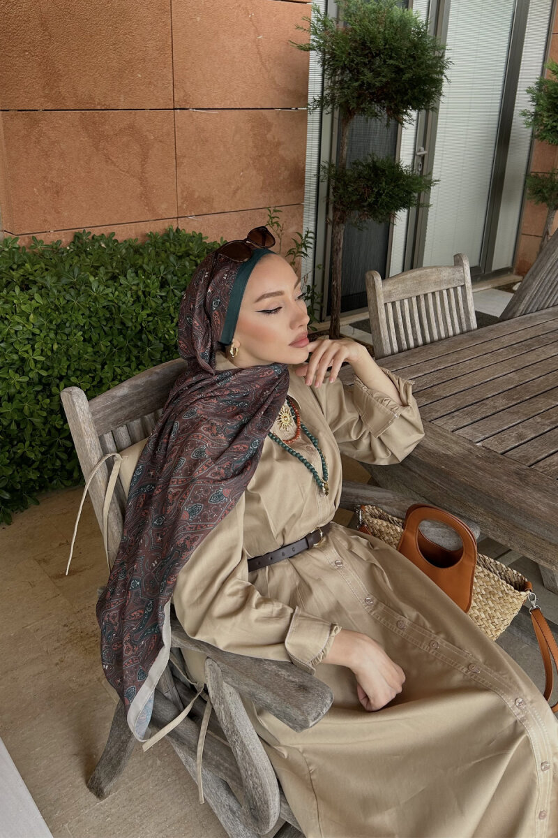 Softtime Flare Desen Yeşil/Kahve - 2