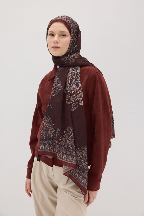 Softtime Soul Desen Bordo - Camellia Scarfs (1)