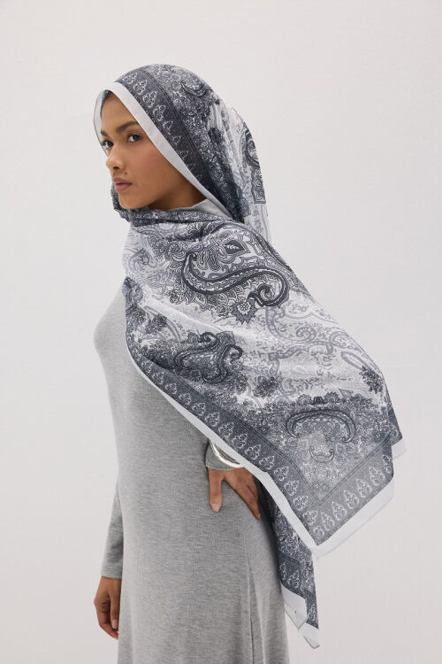 Softtime Soul Desen Gri - Camellia Scarfs (1)