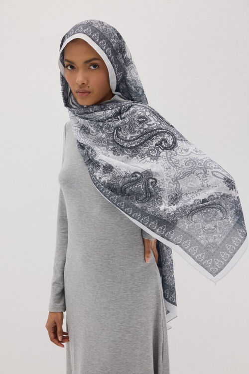 Softtime Soul Desen Gri - Camellia Scarfs