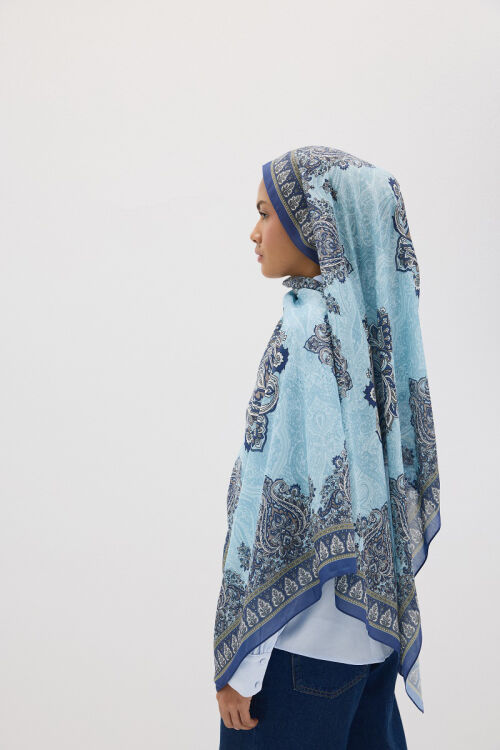 Softtime Soul Desen Mavi - Camellia Scarfs (1)